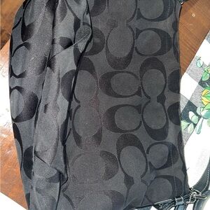 Black Signature Shoulder Bag